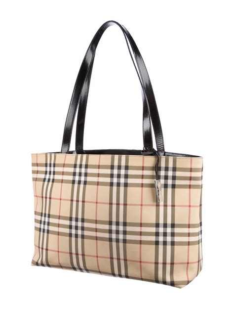 burberry bag large|Burberry checked canvas tote bag.